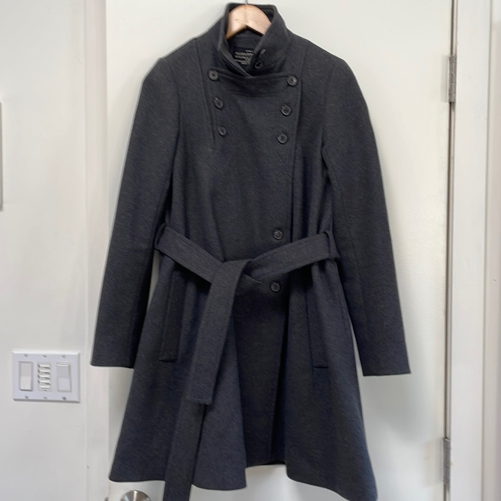 Military-inspired cloth coat from All Saints.